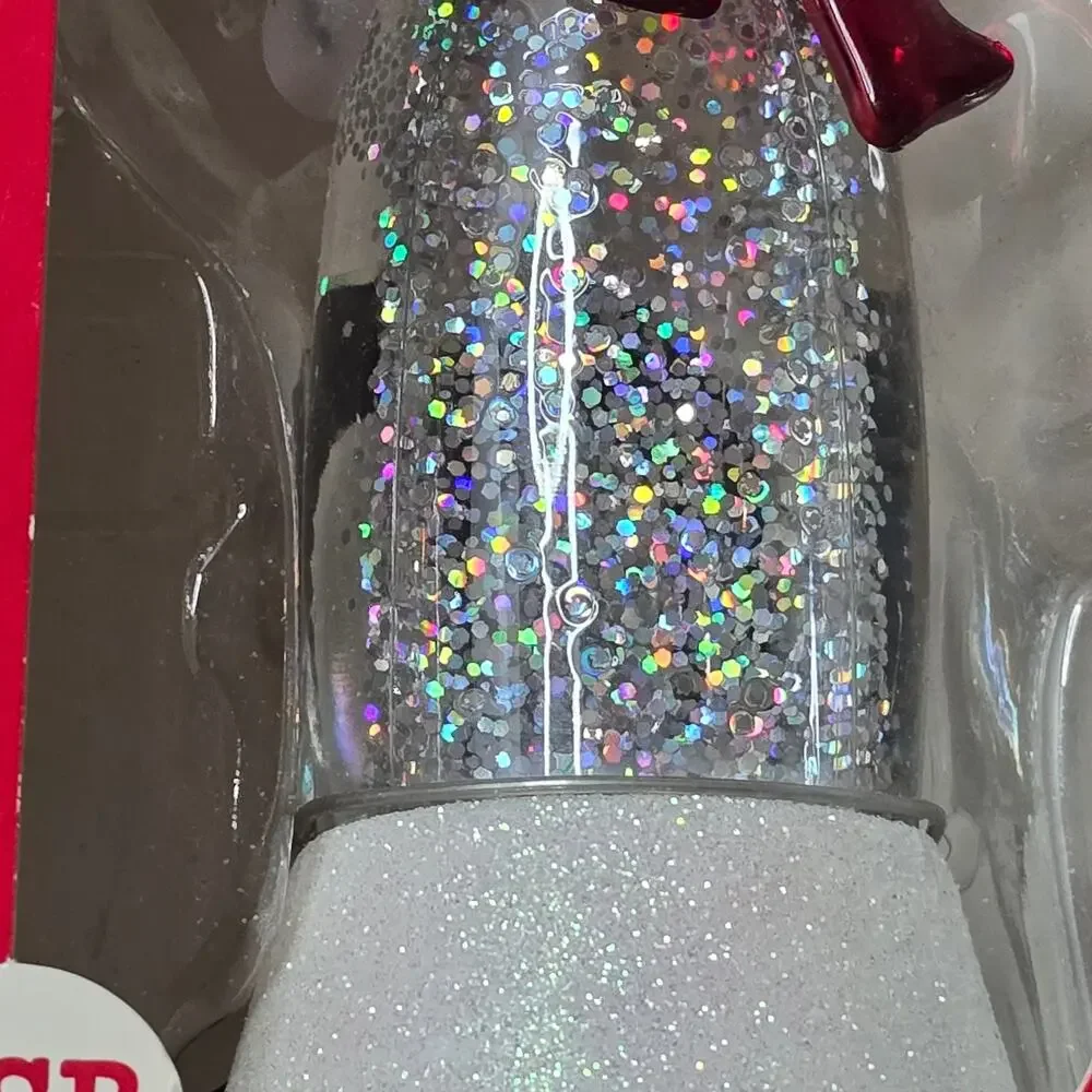 Hallmark USB Snowman Lighted Water Globe Glitter Swirl Color Changing Tested NIB